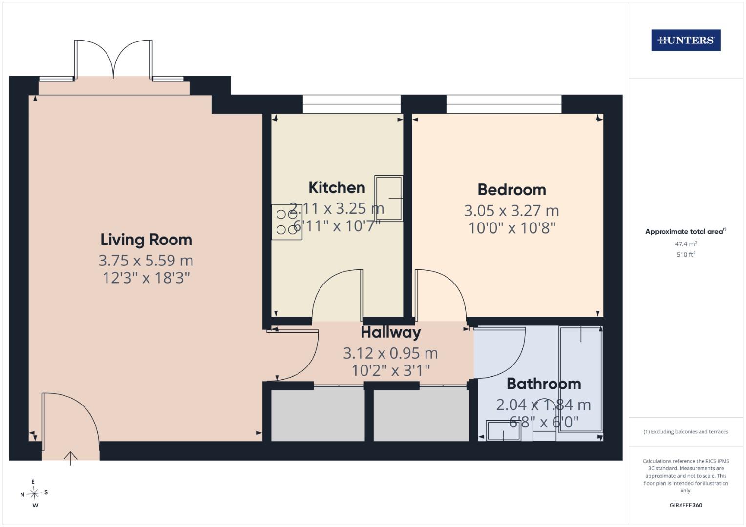 Moorhead Court Channel Way, Ocean Village, Southampton floorplan